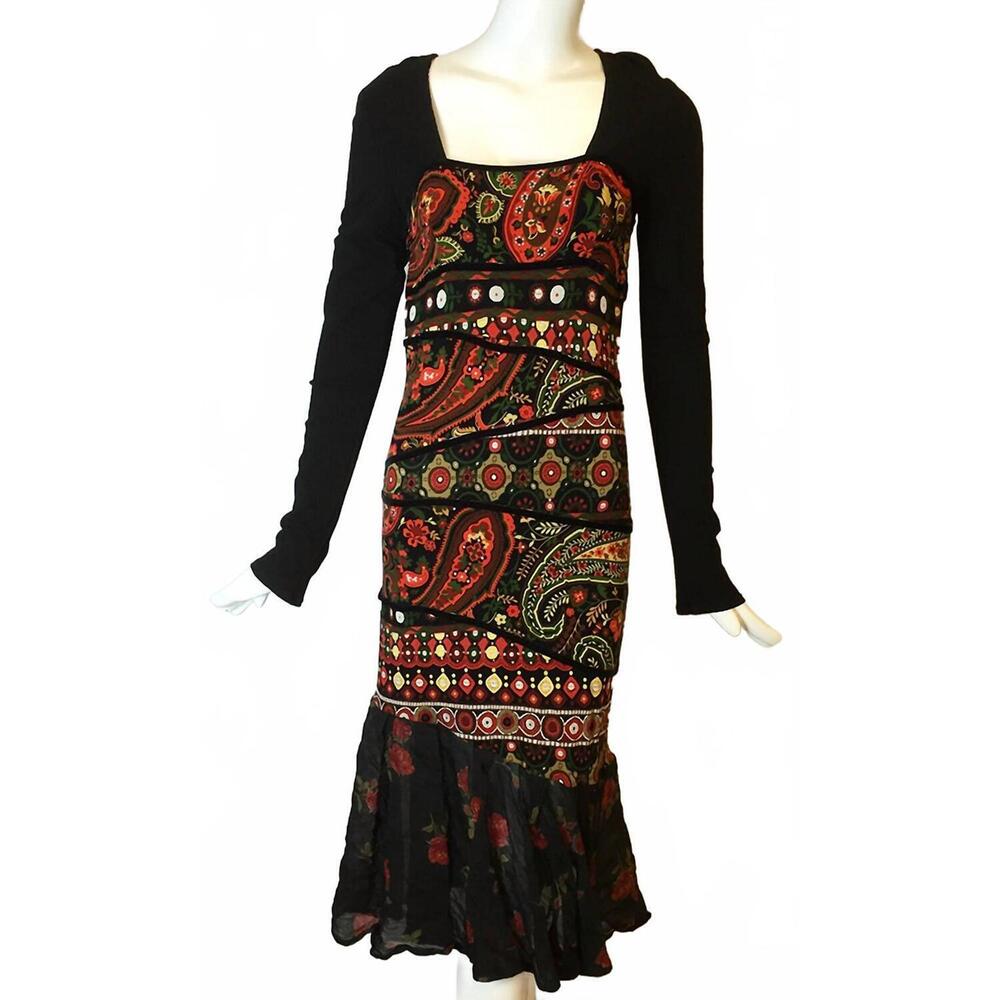 NEW AMULETI women's printed knit dress in multi-color